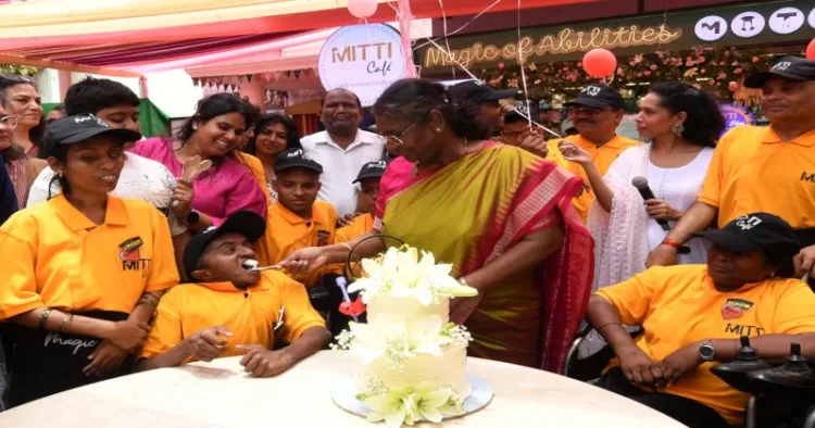 President Droupadi Murmu inaugurated MITTI Cafe at Rashtrapati Bhavan on her 66th Birthday (Image: Organiser)