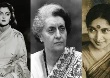 Maharani Gayatri Devi (Left), Indira Gandhi (Center), Snehalata Reddy (Right)