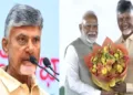 Telugu Desam Party (TDP) Chief N Chandrababu Naidu took oath as Chief Minister of Andhra Pradesh, PM Modi attends the ceremony