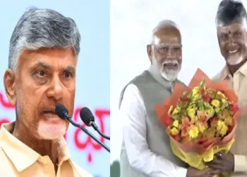 Telugu Desam Party (TDP) Chief N Chandrababu Naidu took oath as Chief Minister of Andhra Pradesh, PM Modi attends the ceremony