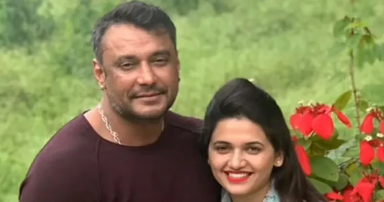 Kannada actor Darshan Thoogudeepa and his wife, Pavithra Gowda