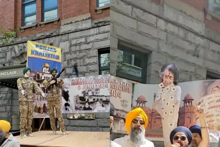 Pro-Khalistani separatists mocked Operation Blue Star and the assassination of former PM Indira Gandhi (Image Source: X)