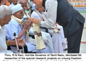 Tamil Nadu Governor RN Ravi paying tributes to the unsung heroes of India's freedom struggle