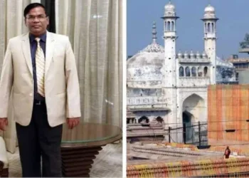 Judge Ravi Kumar Diwakar (Left) and Gyanvapi complex (Right)- (Source: Aaj Tak)