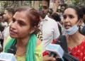 Women protesting on site (Image Source: IANS Video on X)