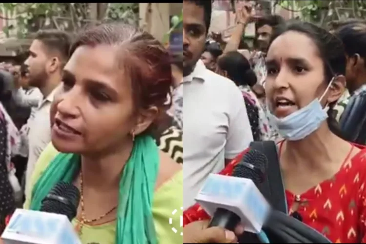 Women protesting on site (Image Source: IANS Video on X)