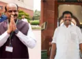 BJP MP Om Birla (left) and Congress MP K Suresh (Right)