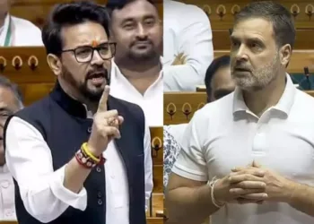 (Left) BJP Leader Anurag Thakur (Right) Rahul Gandhi