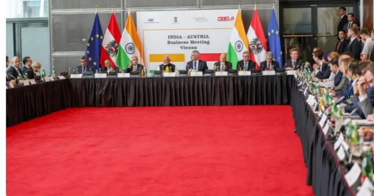 Delegates at the India- Austria business meet