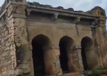 Old structure at the site in Chilkur village