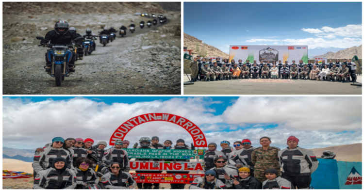 All women Motorcycle rally by Indian Army to commemorate Kargil Vijay Diwas