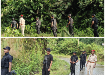 Security forces in Assam's Cachar district