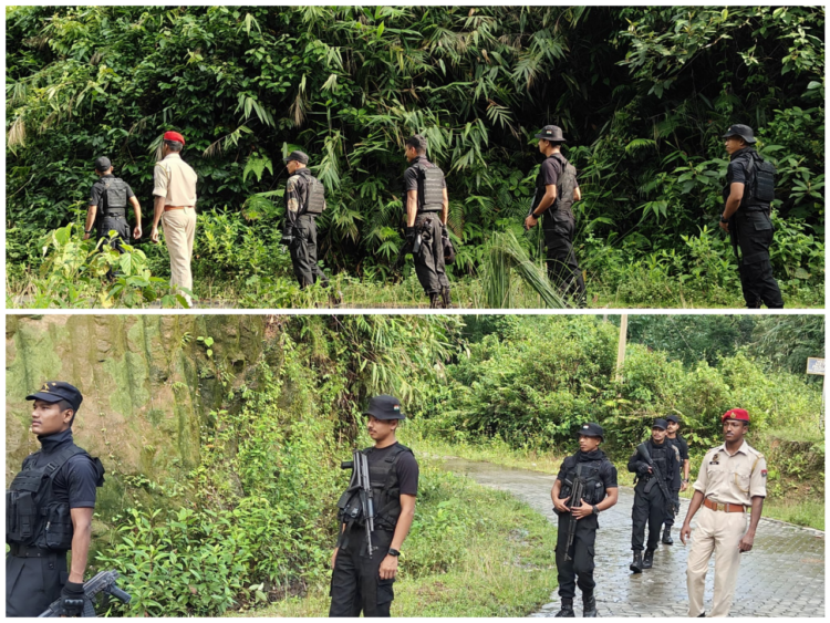 Security forces in Assam's Cachar district