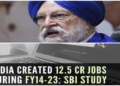 Hardeep Puri lauds SBI report on employment