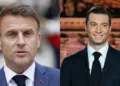 Left: Emmanuel Macron (Centrist Party Leader), Right: Jordan Bardella (National Rally Leader)