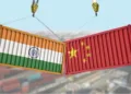 (Left) Flag of India (Right) Flag of China