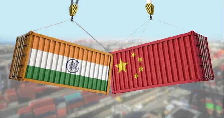 (Left) Flag of India (Right) Flag of China