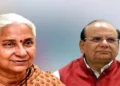 (Left) Medha Patkar (Right) LG VK Saxena