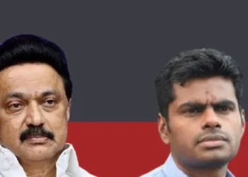 (Left) Tamil Nadu CM MK Stalin (Right) Tamil Nadu BJP State Chief K Annamalai