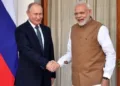 Left: Russian President Vladimir Putin, Right: PM Narendra Modi