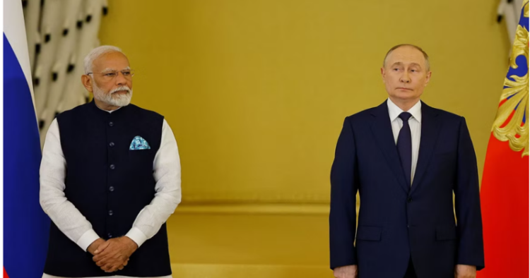 (Left) PM Narendra Modi (Right) Russian President Vladimir Putin