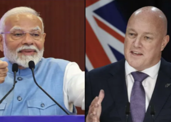 (Left) Prime Minister Narendra Modi (Right) New Zealand PM Christopher Luxon