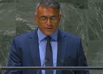 Col. Ashish Bhalla, Military Advisor, delivered India's statement at UN General Assembly. (Source: X- India at UN)