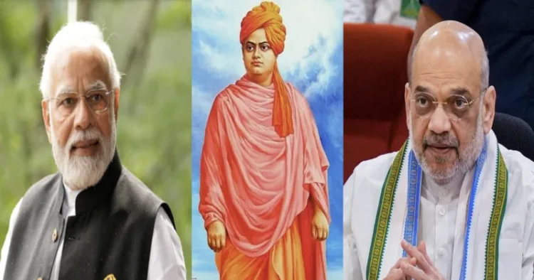 PM Modi and Union Home Minister Amit Shah and other leaders, paid heartfelt tributes to Swami Vivekananda on his 122nd Death Anniversary