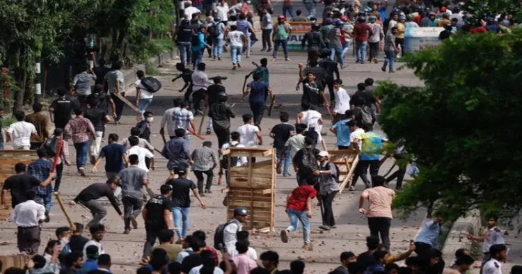 Anti-quota protests in Bangladesh (Source: ANI)