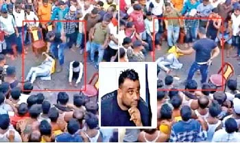 Tajmul Islam (Inset) better known as ‘JCB’ among the locals, arrested for publicly whipping a man and a woman after a video of the incident surfaced on social media. The BJP alleged that he is TMC worker and linked with local MLA