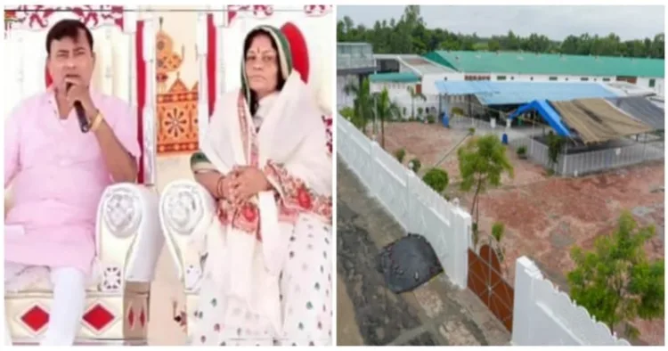 Narayan Hari Sakar (Left) and Ashram of “Bhole Baba” in Kasganj (Right)