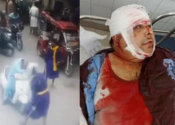 Shiv Sena Punjab leader Sandeep Thapar  attacked by Nihangs in Ludhiana (Image Source: X)