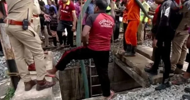 Visuals of search and rescue operation at the canal in Kerala