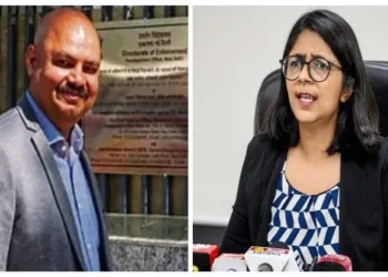 Arvind Kejriwal's aide Bibhav Kumar (Left) and AAP Rajya Sabha MP Swati Maliwal (Right)