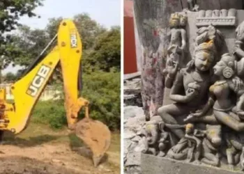 Ancient statue unearthed at Jharkhandi Temple