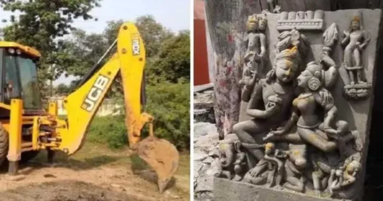 Ancient statue unearthed at Jharkhandi Temple