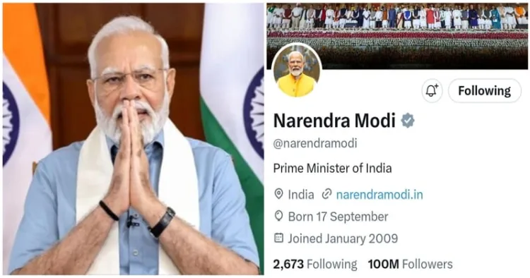 Prime Minister Narendra Modi (Left)