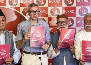 The manifesto was released during a press meet by Omar Abdullah (Image Source: Matrubhumi)