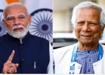 (Left) PM Narendra Modi (Right) Mohammad Yunus, the Chief Adviser of the interim government of Bangladesh