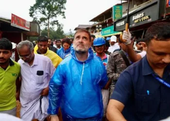 Wayanad Member of Parliament Rahul Gandhi visits region after landslide (Image Source: One India)