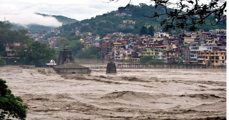 A scene after cloud burst at Shamej