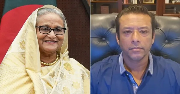 Former Bangladesh Prime Minister Sheikh Hasina (Left) and Sajeeb Wazed (Right)