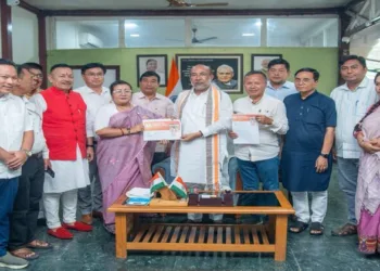 Manipur, Chief Minister N Biren Singh, along with several cabinet ministers and MLAs, held a high-stake meeting with Governor Lakshman Prasad Acharya