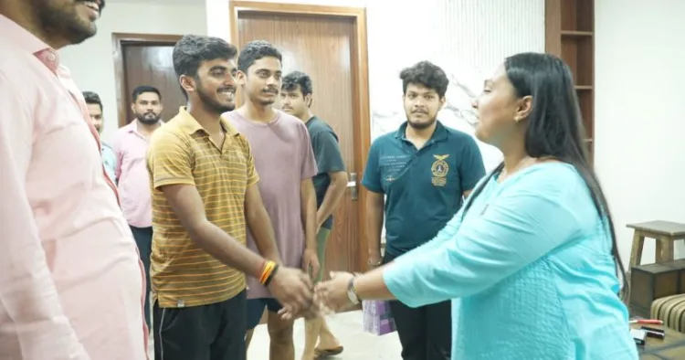 ABVP candidate campaigns in hostels ahead of DUSU Elections