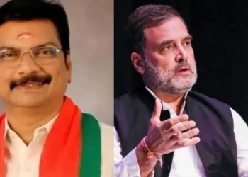 (Left) Tamil Nadu BJP spokesperson ANS Prasad (Right) Congress leader Rahul Gandhi