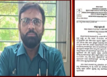 Hubli ESI hospital superintendent Younis Nazmi issued notice for serving notice to employees who installled Ganesh murti