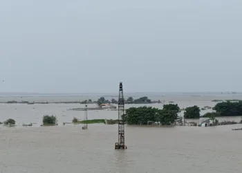 A Flood affected area near Bihar's capital Patna, Image Courtesy: Aakashwani Samachar