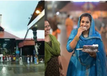 Jasna Salim’s cake cutting in front of Guruvayoor temple sparks row