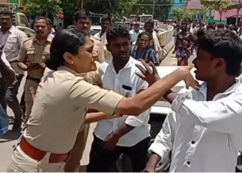 Aruppukottai Deputy Superintendent of Police, Gayathri, was manhandled by the protesters