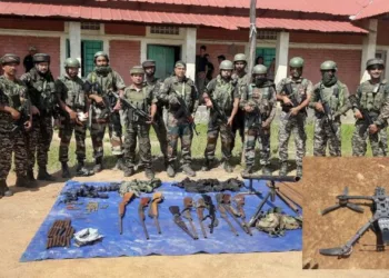 Security forces seize huge cache of arms and a drone